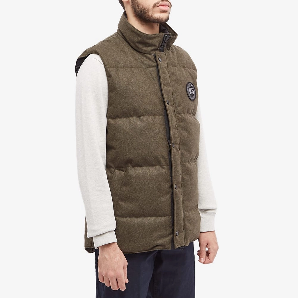 Canada Goose Men's Dynaluxe Wool Garson Vest Military Green Melange